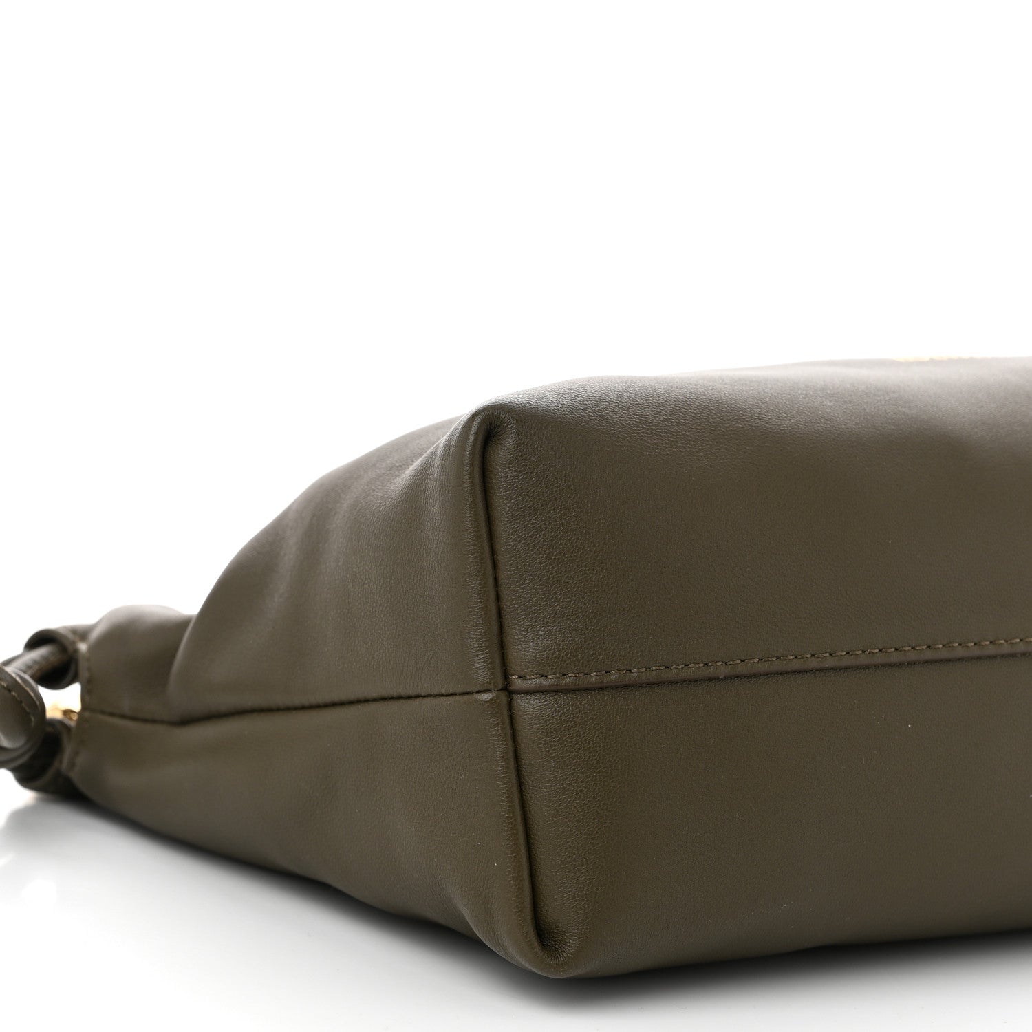 Loewe Mellow Nappa Medium Donut Chain Flamenco Knot Clutch Dark Khaki 9 of 10