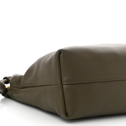 Loewe Mellow Nappa Medium Donut Chain Flamenco Knot Clutch Dark Khaki 9 of 10