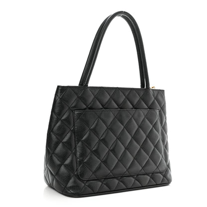 Chanel Caviar Quilted Medallion Tote Black 3 of 10