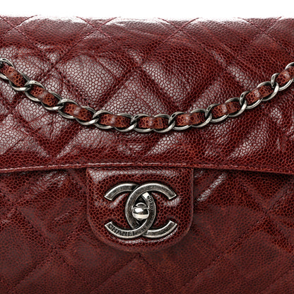 Chanel Crumpled Grained Calfskin Medium CC Crave Flap Bordeaux 8 of 10
