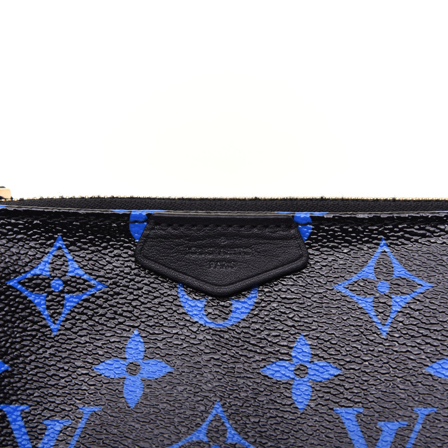 Colored Monogram Mini Pochette Accessories Blue Black