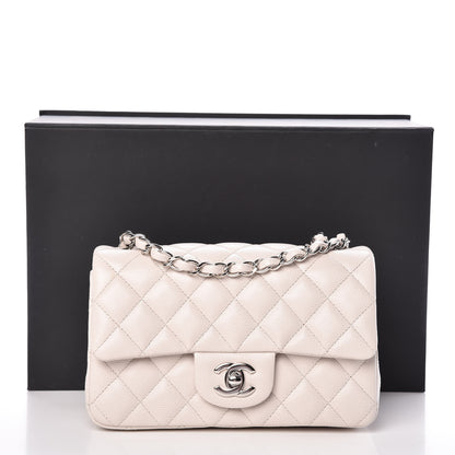 Chanel Caviar Quilted Mini Rectangular Flap Ivory 10 of 10