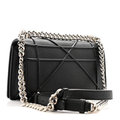 Christian Dior Grained Calfskin Small Diorama Flap Bag Black 3 of 11