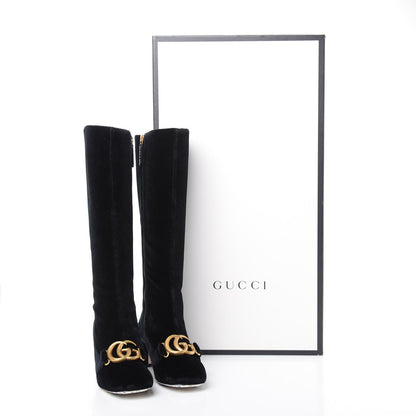 Gucci Velvet GG Victoire 55mm Boots 35.5 Black 10 of 10
