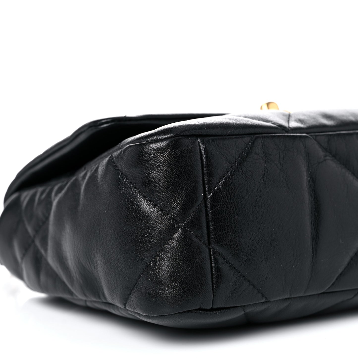 Goatskin Quilted Medium Chanel 19 Flap Black
