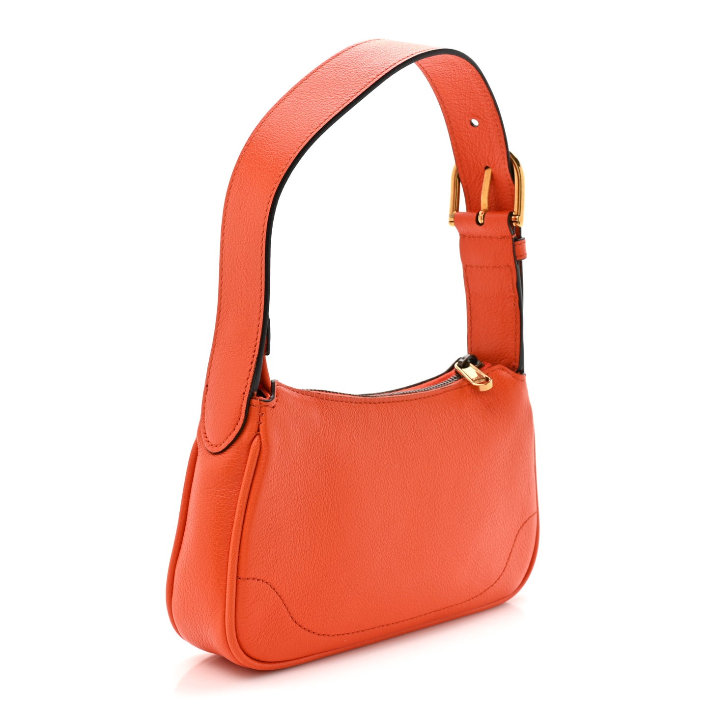 Goatskin Mini Aphrodite Shoulder Bag Orange