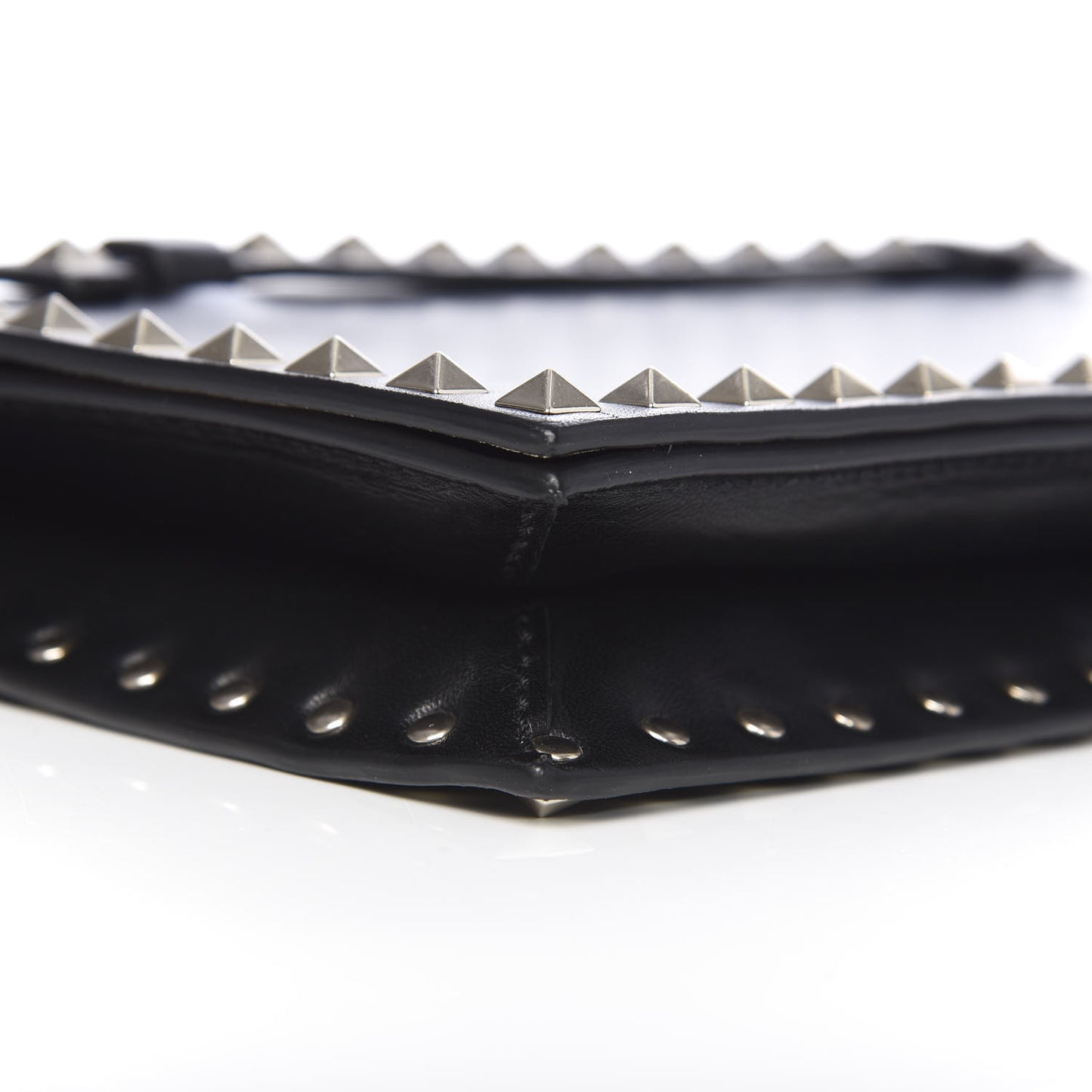 Nappa Rockstud Wristlet Clutch Black