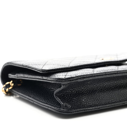 Chanel Caviar Quilted Wallet on Chain WOC Black 10 of 12