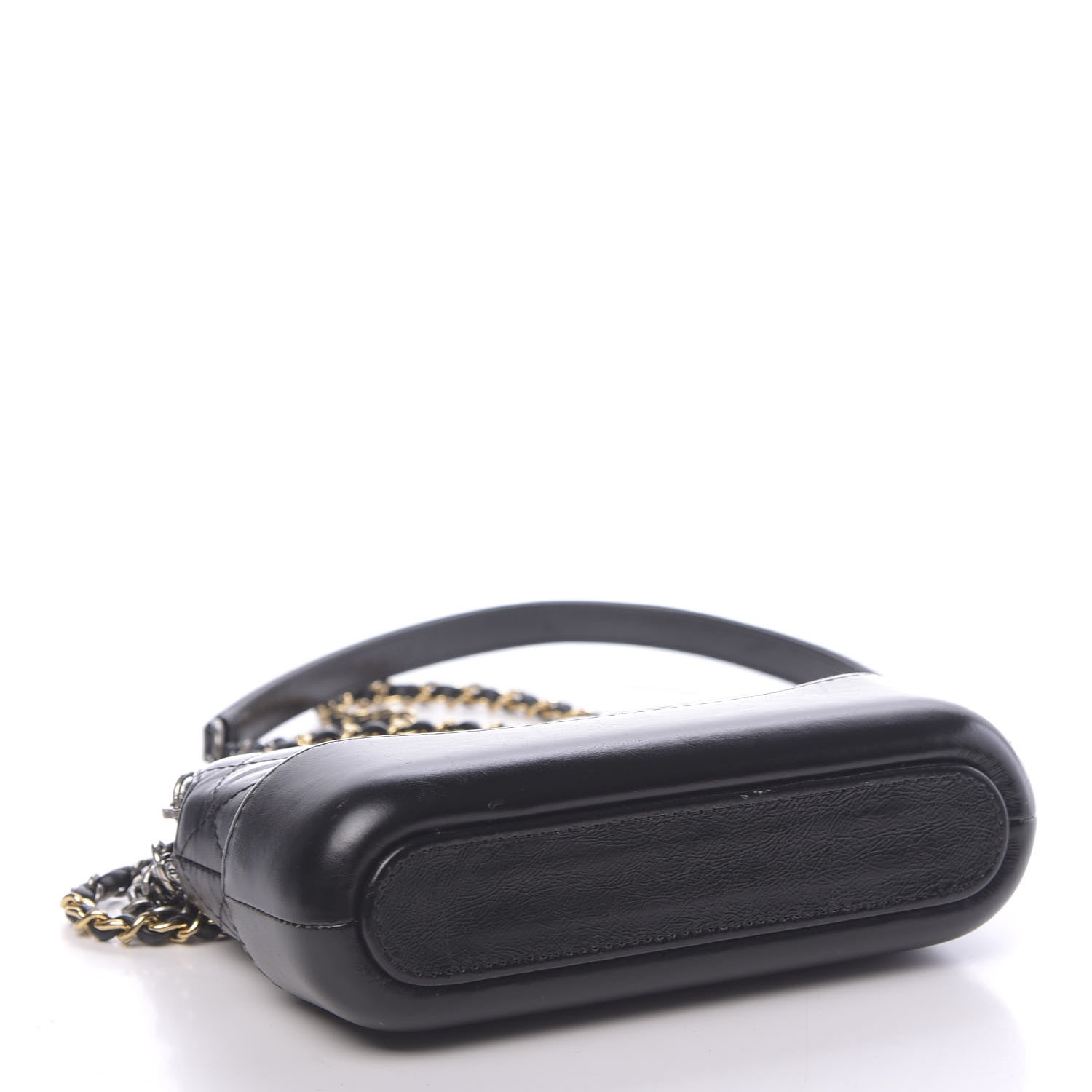 Chanel Aged Calfskin Quilted Small Gabrielle Clutch With Chain Black 4 of 14