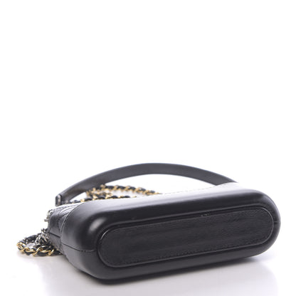 Chanel Aged Calfskin Quilted Small Gabrielle Clutch With Chain Black 4 of 14