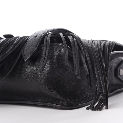 Proenza Schouler Lambskin Tiny Fringe Lux PS1 Satchel Black 9 of 9