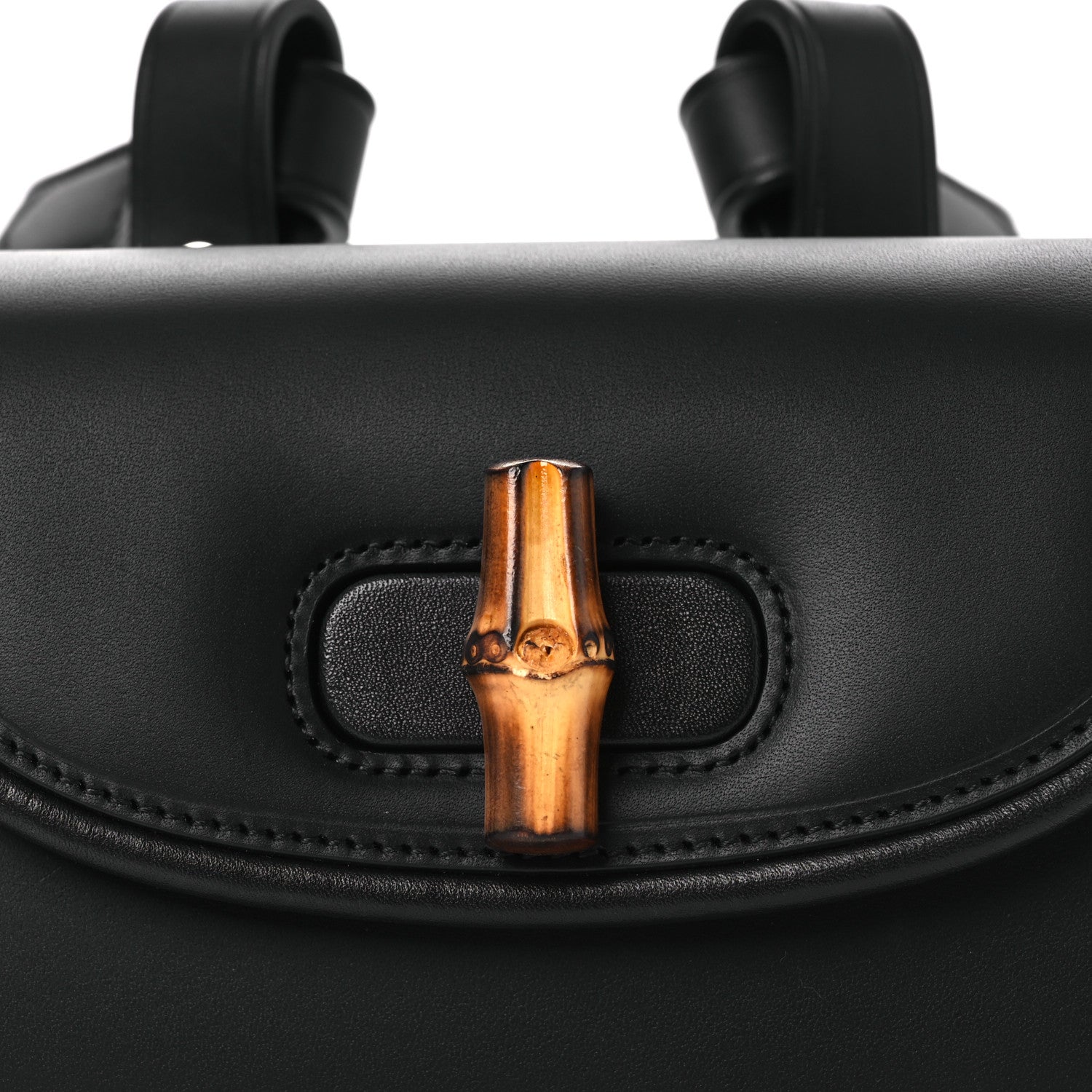 Gucci Calfskin Bamboo Mini 1947 Belt Bag 95 38  Black 7 of 10