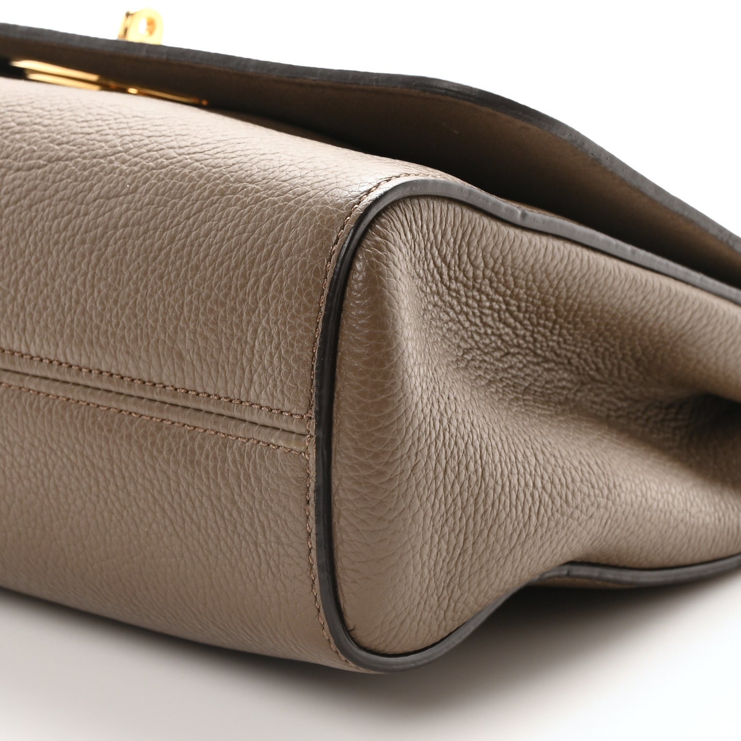 Small Classic Grain Calfskin Medium Lily Flap Clay