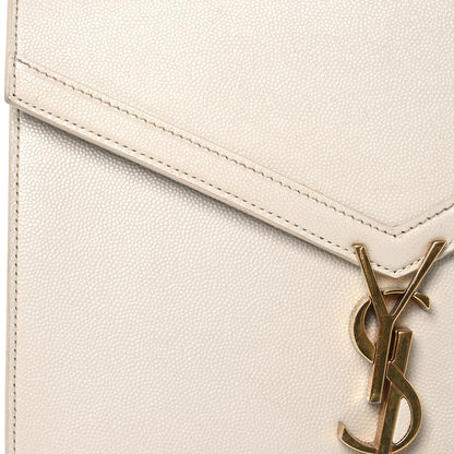 Saint Laurent Grain de Poudre Medium Classic Monogram Cassandra Top Handle Crema Soft Rouge Legion 10 of 20