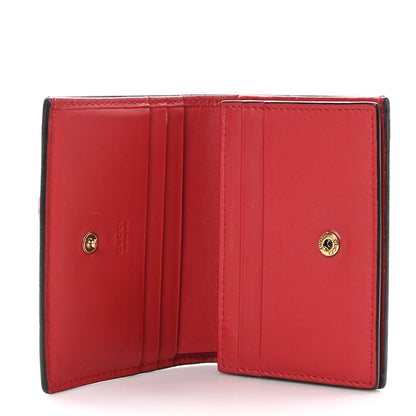 Gucci GG Supreme Monogram Cherry Embellished Card Case Wallet Hibiscus Red 5 of 8