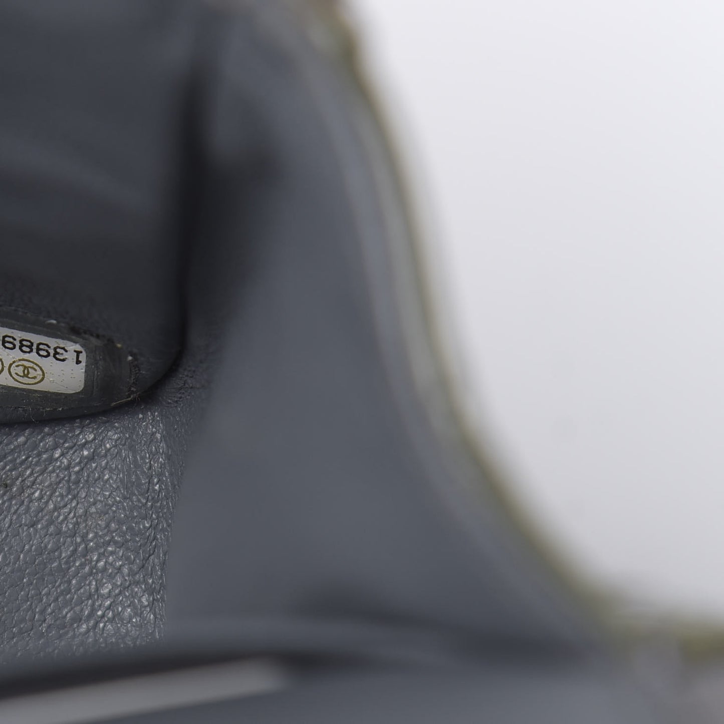 Patent Calfskin Quilted Medium Double Flap Grey