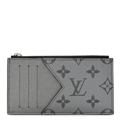Louis Vuitton Taigarama Coin Card Holder Gunmetal 1 of 9