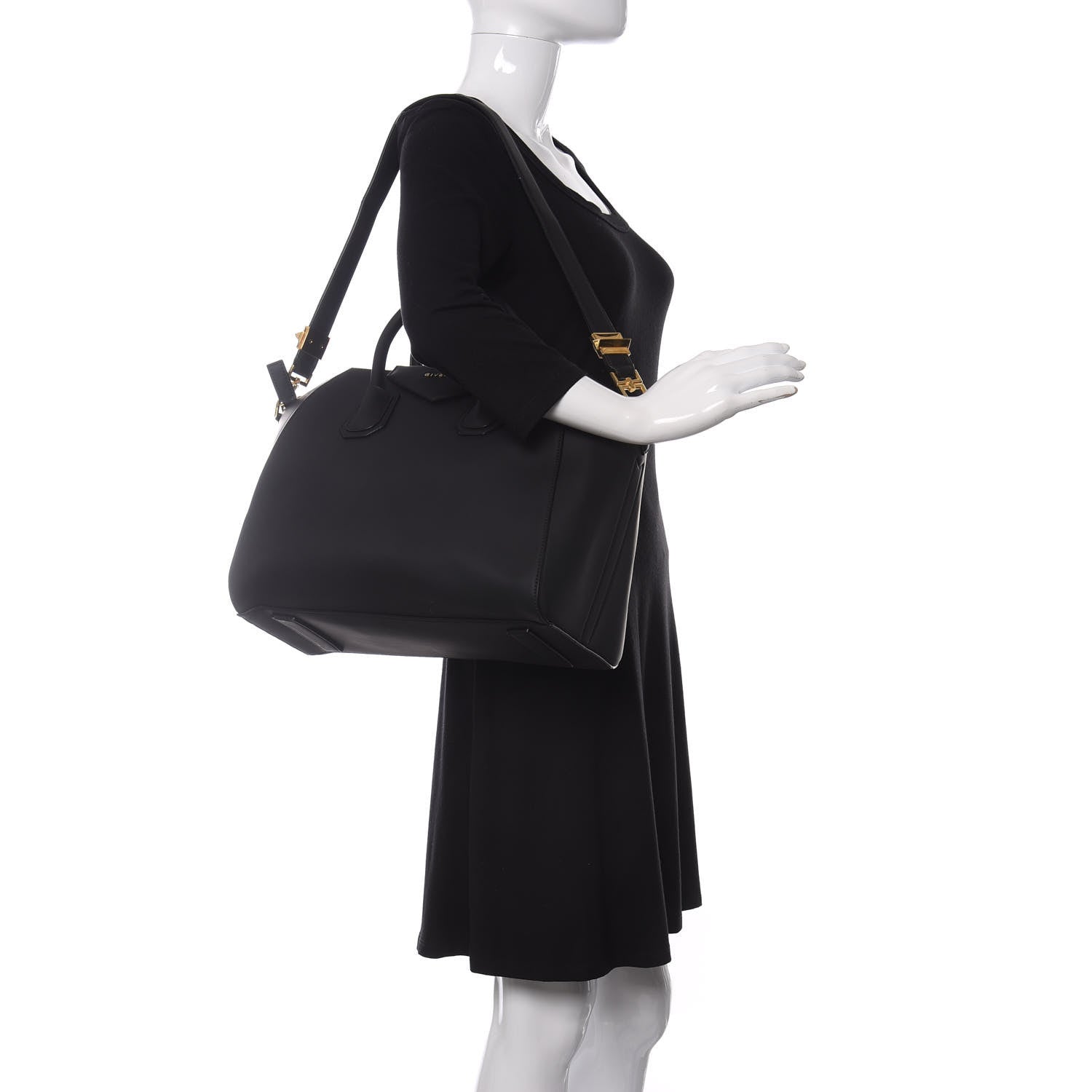 Givenchy Rubber Effect Calfskin Medium Antigona Black 2 of 15