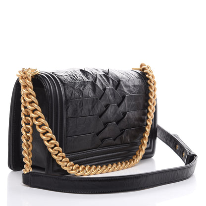 Chanel Crumpled Calfskin Medium Boy Flap Black 3 of 10