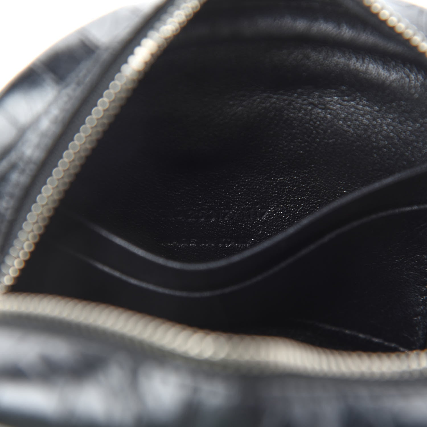 Saint Laurent Calfskin Crocodile Embossed Monogram Blogger Bag Black 9 of 11