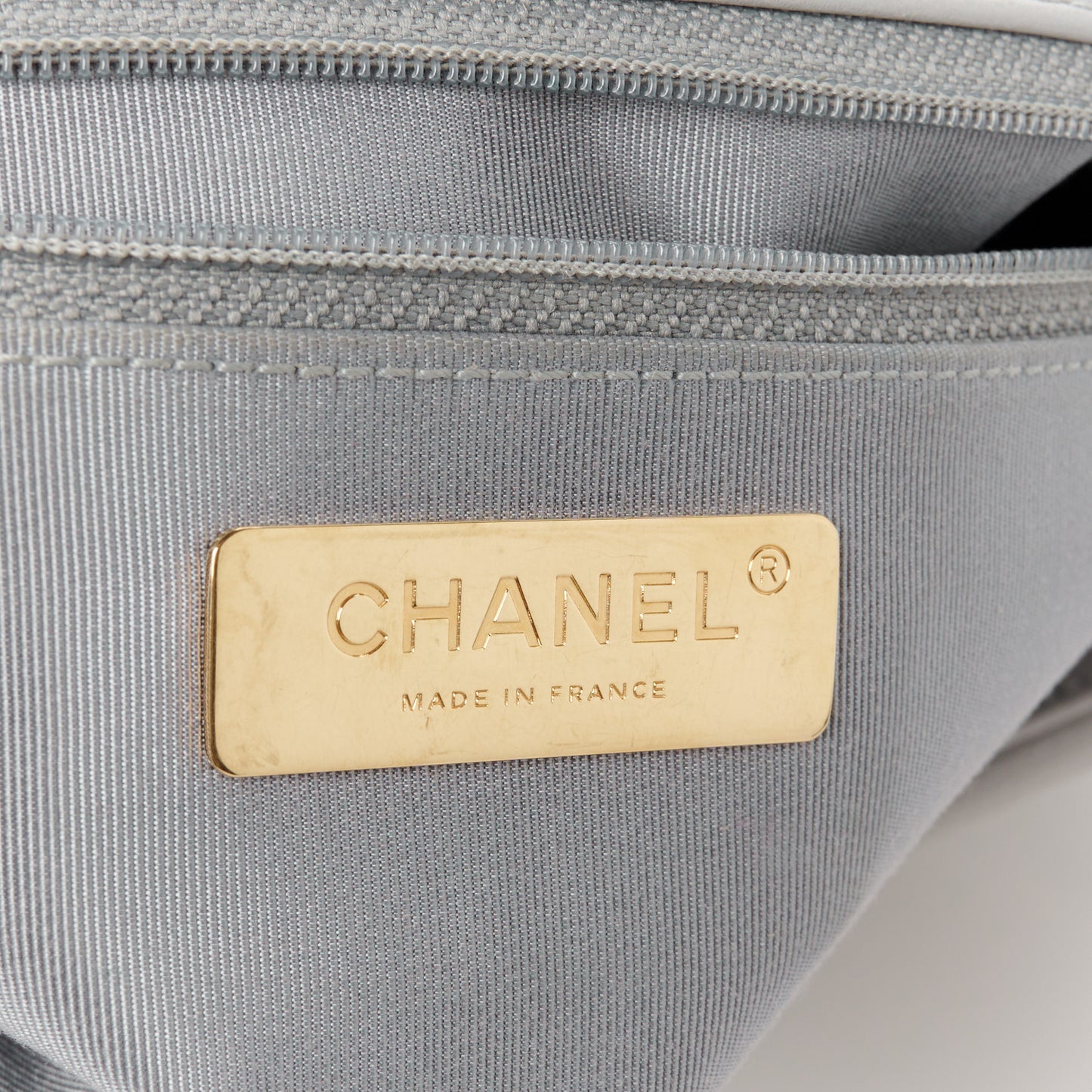 Goatskin Quilted Large Chanel 19 Flap Grey