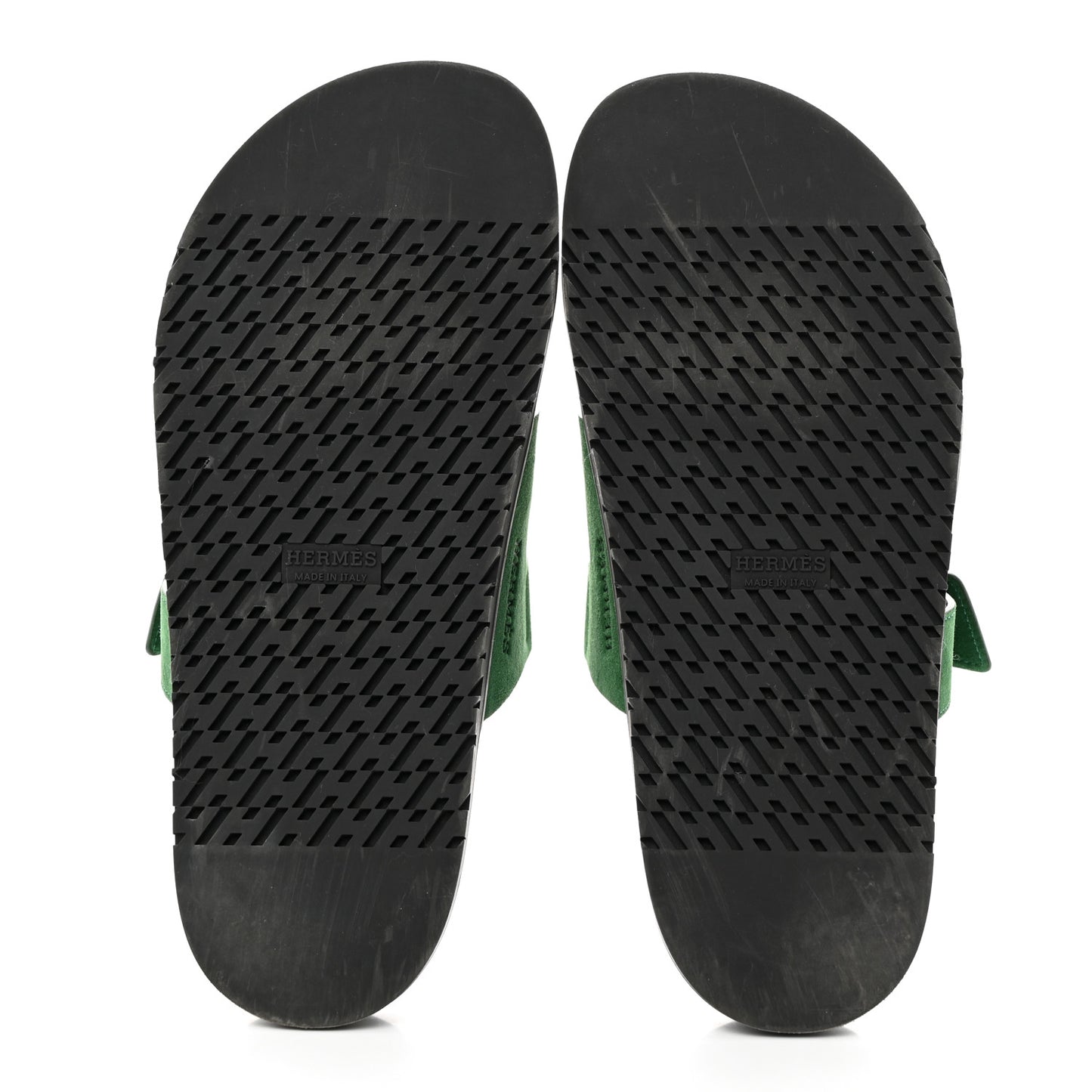 Suede Goatskin Womens Chypre Sandals 40.5 Vert Electrique