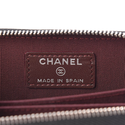 Chanel Lambskin Quilted Zip Coin Purse Black 6 of 7