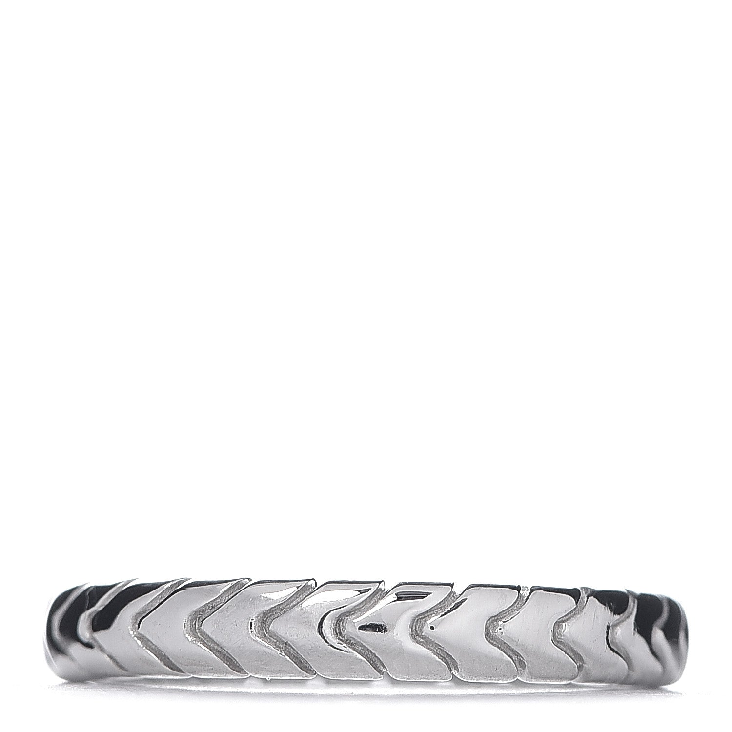 Bulgari 18K White Gold Spiga Wedding Ring 47 4 1 of 5