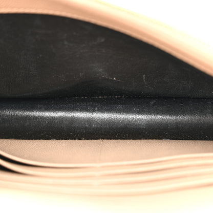 Saint Laurent Grain De Poudre Matelasse Chevron Monogram Envelope Chain Wallet Nude Powder 5 of 11