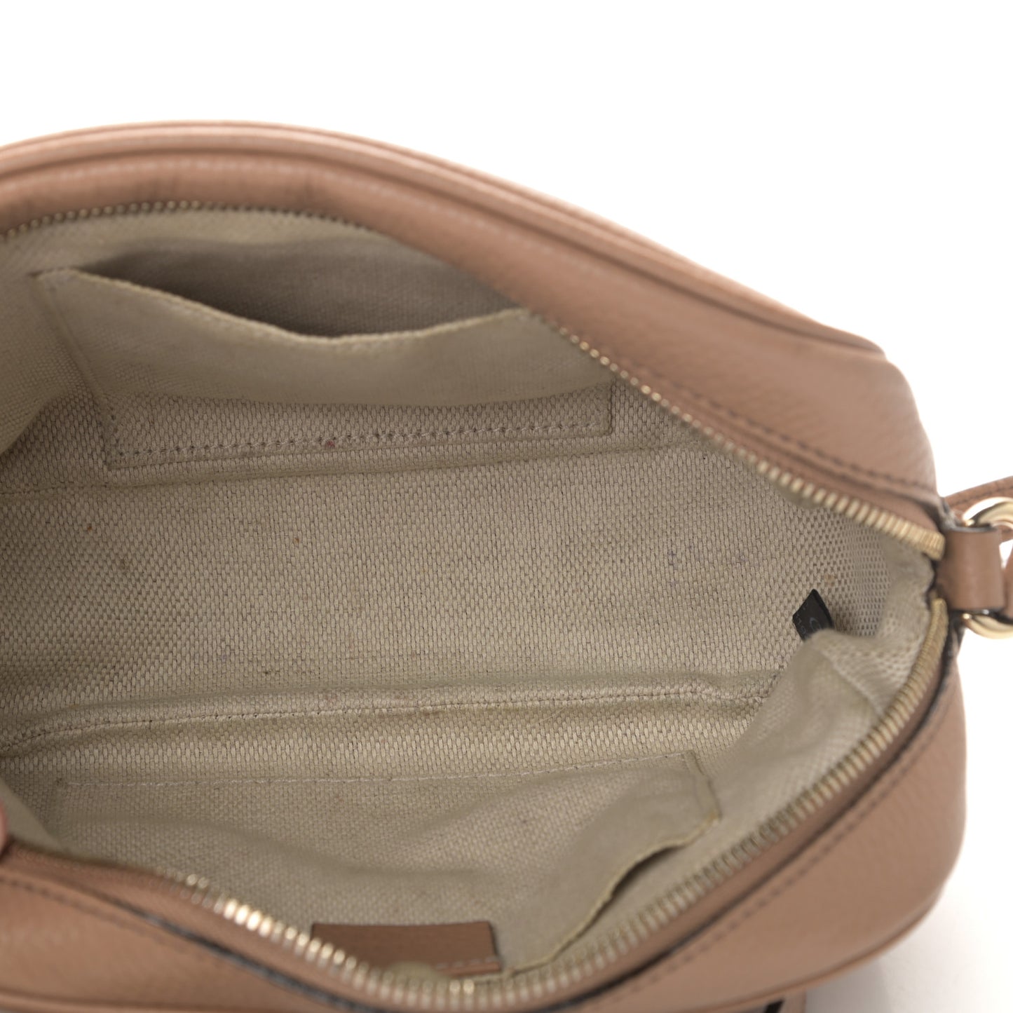 Pebbled Calfskin Small Soho Disco Bag Camelia