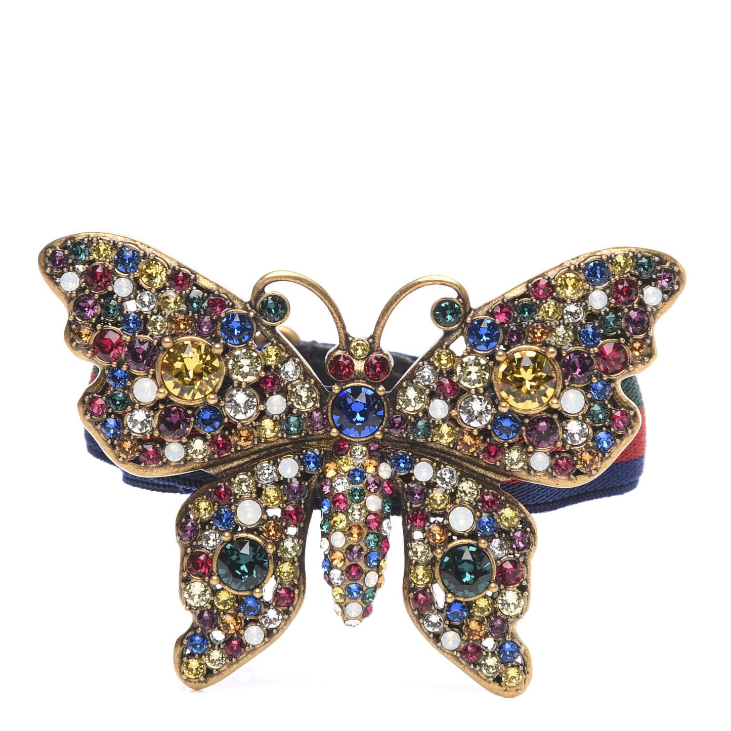 Web Crystal Butterfly Bracelet Multicolor