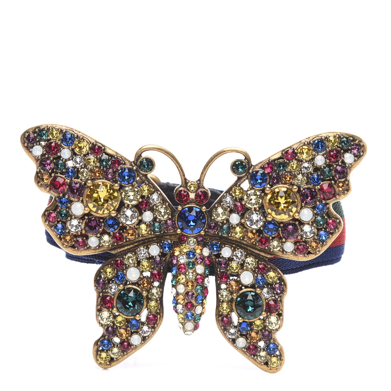 Gucci Web Crystal Butterfly Bracelet Multicolor 1 of 5