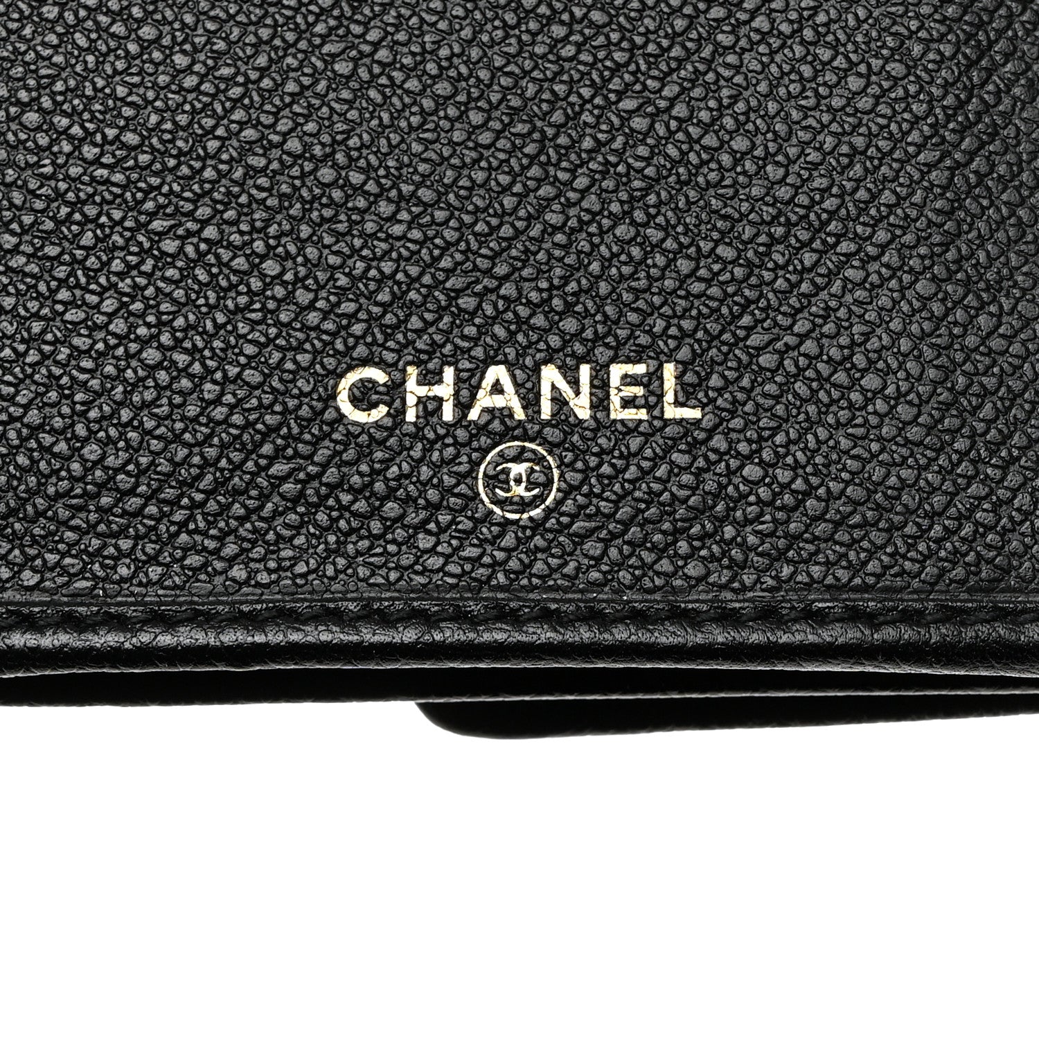 Chanel Grained Calfskin CC Button Long Wallet Black 7 of 9