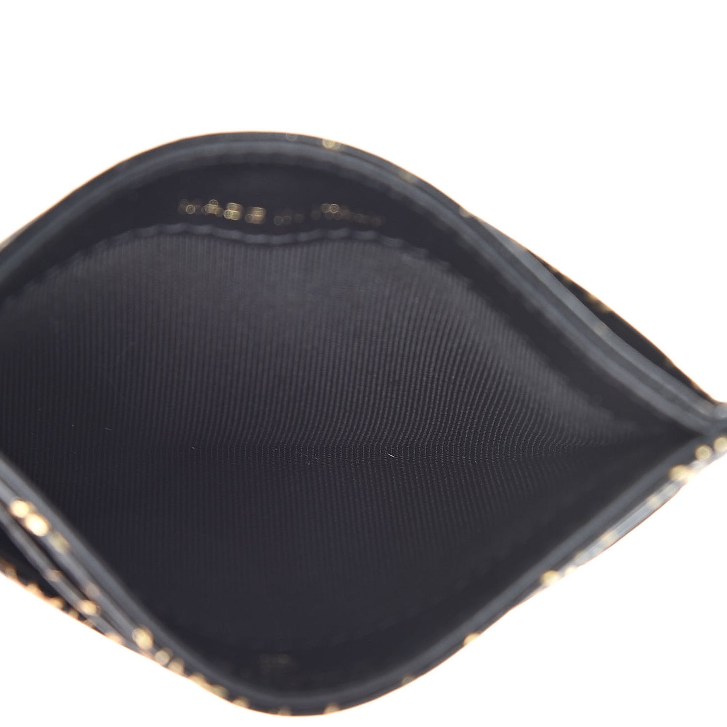 Calfskin Crocodile Embossed Graffiti 2.55 Cocodile Reissue Card Holder Black Gold