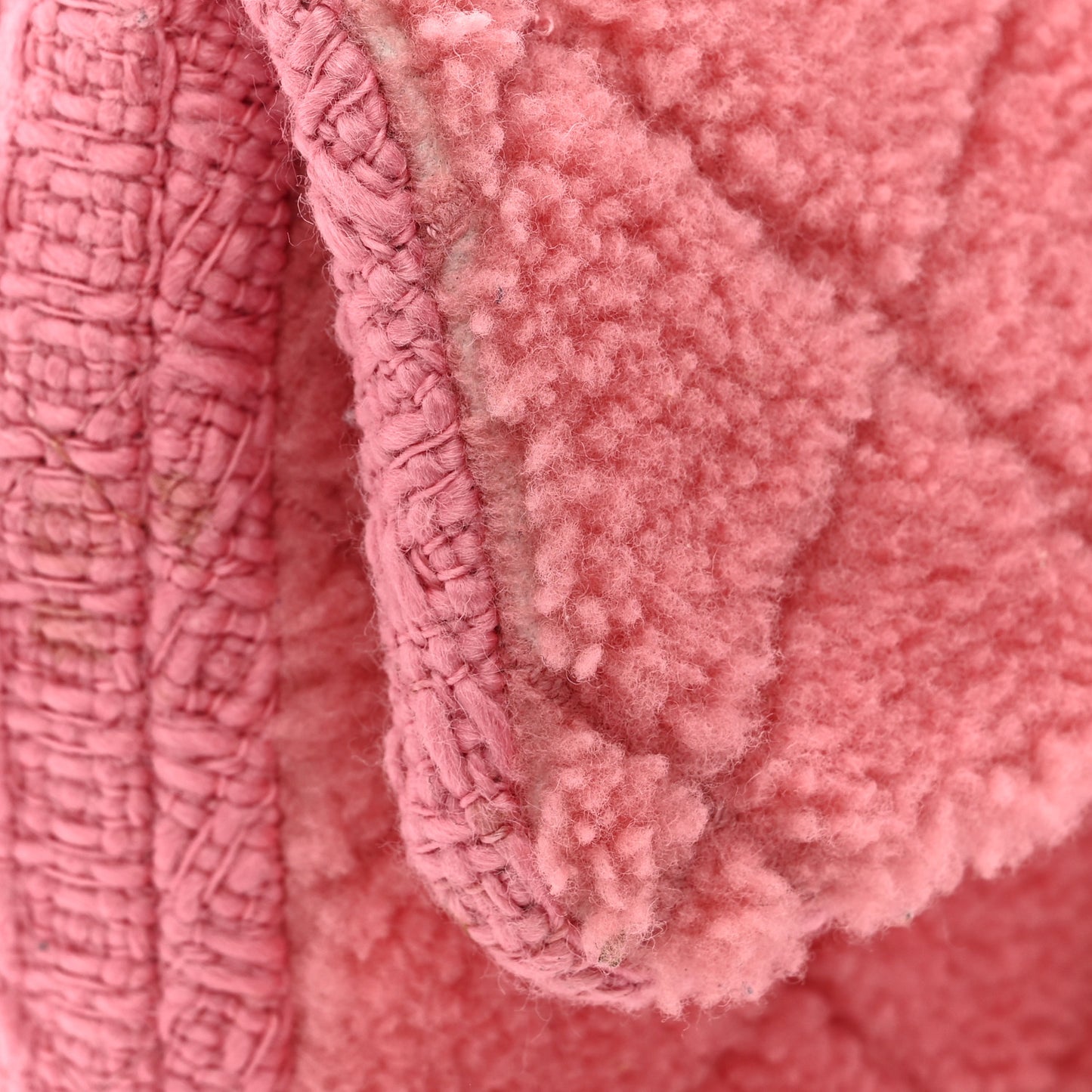 Shearling Tweed Quilted Medium Flap Bag Light Pink
