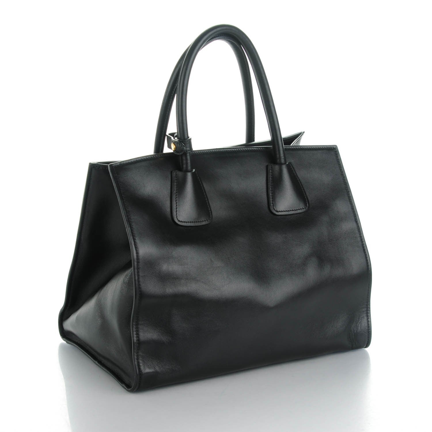 Prada Glace Calf Twin Pocket Tote Nero Black 3 of 8