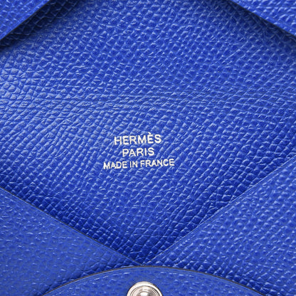 Hermes Epsom Calvi Card Case Bleu Royal 6 of 8