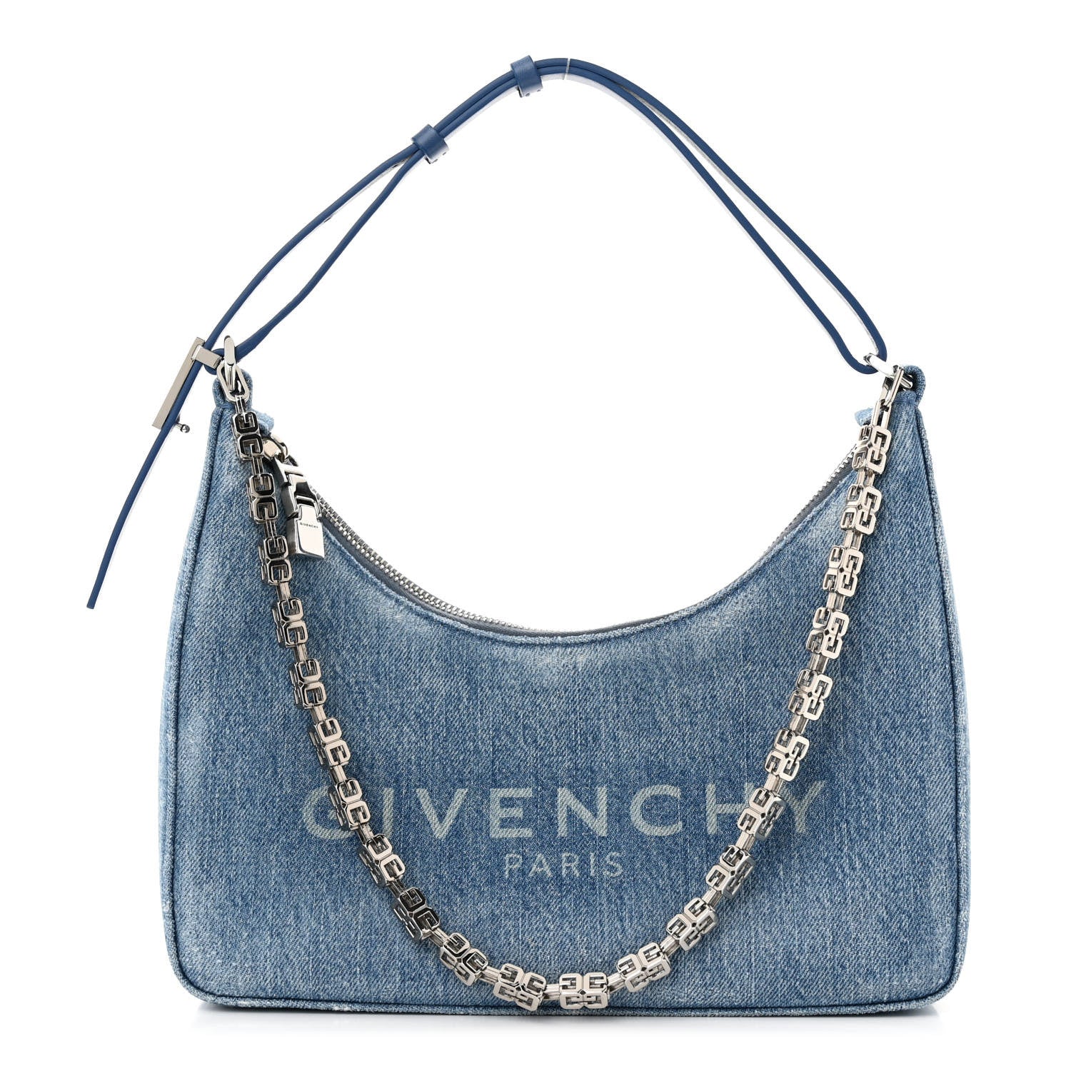 Givenchy Denim Small Moon Cut Out Shoulder Bag Blue 1 of 10
