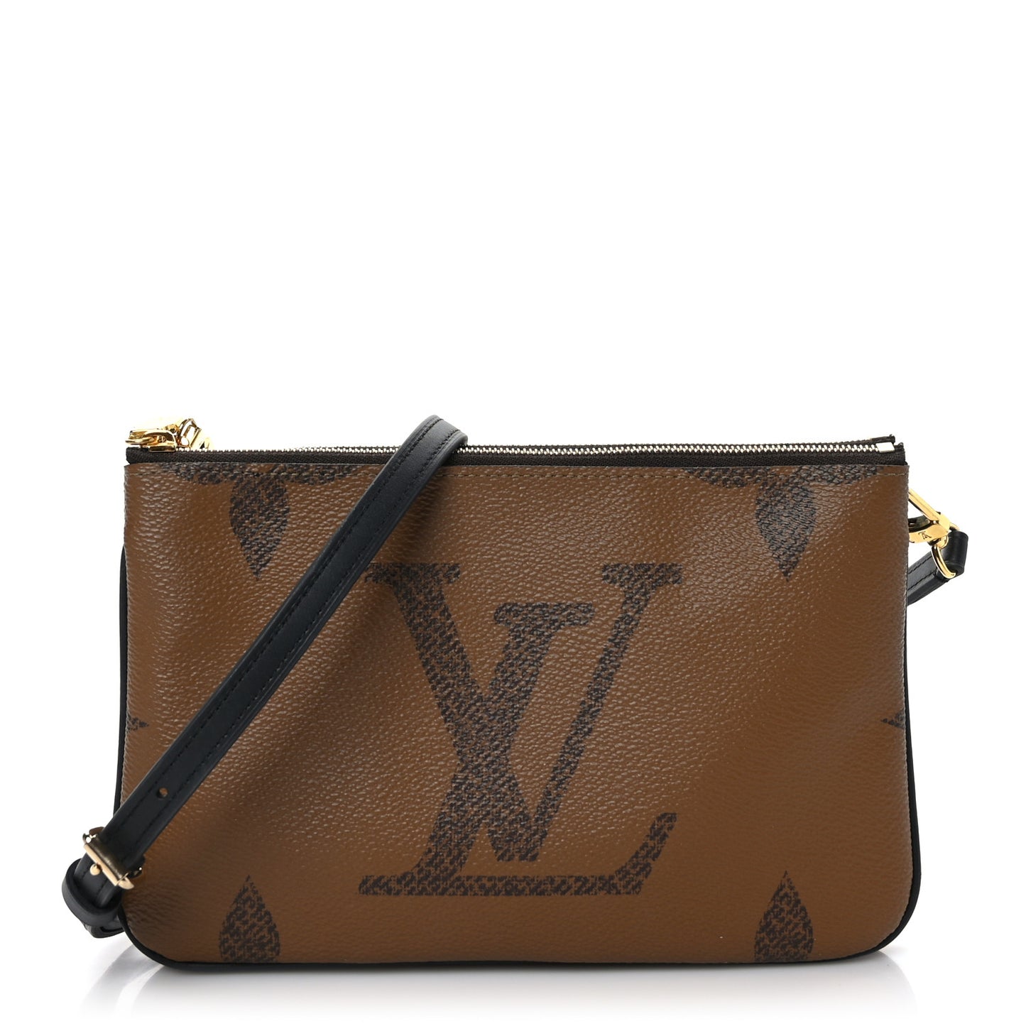 Reverse Monogram Giant Double Zip Pochette