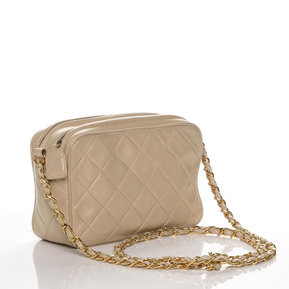 Chanel Lambskin Quilted Camera Case Beige 3 of 10