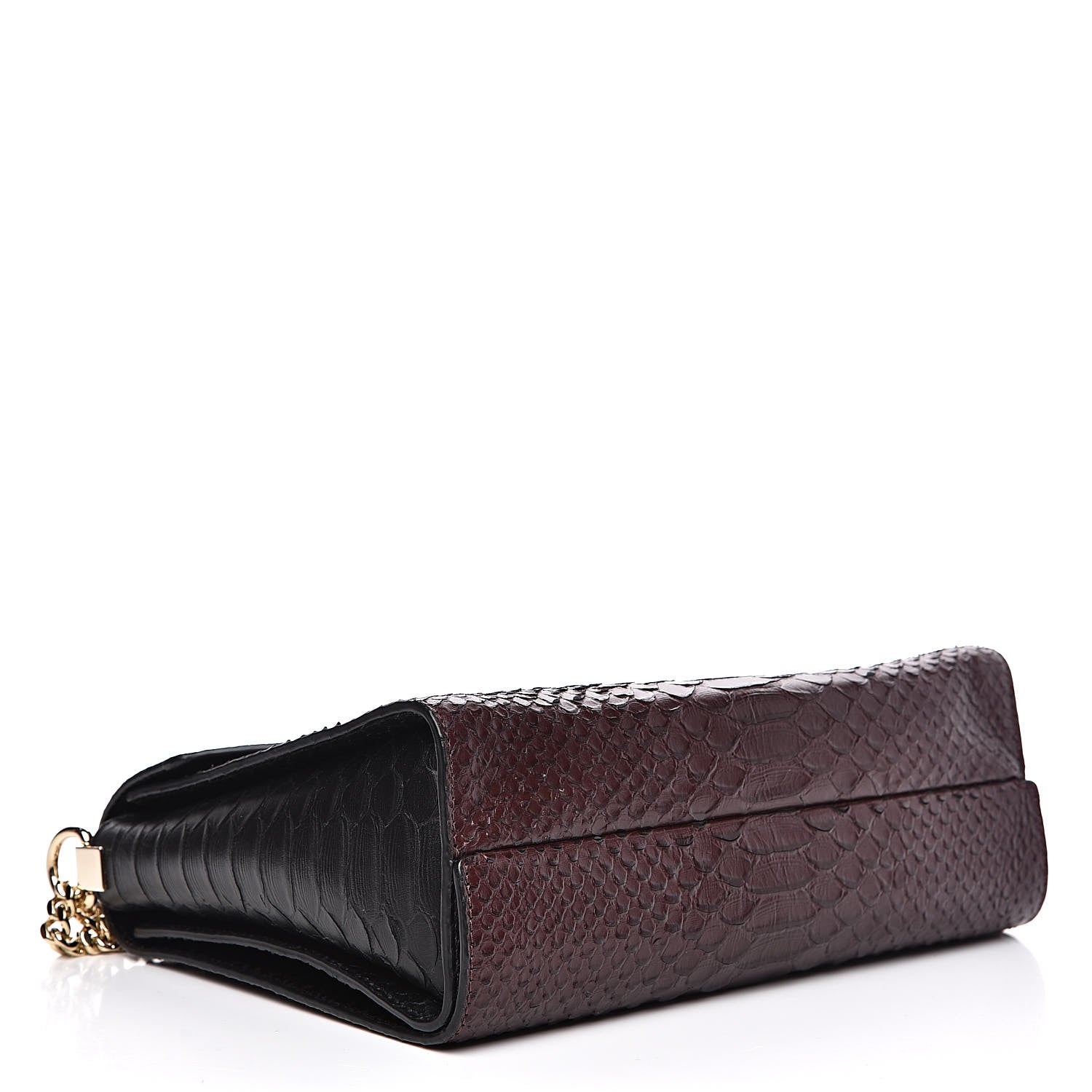 Mulberry Silky Python Calfskin Embossed Reversible Delphie Crossbody Oxblood Black 6 of 15
