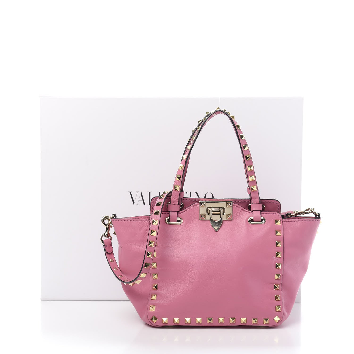 Valentino Garavani Vitello Mini Rockstud Tote Ninphea 16 of 16