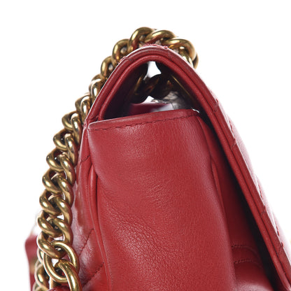 Gucci Calfskin Matelasse Medium GG Marmont Shoulder Bag Hibiscus Red 18 of 20