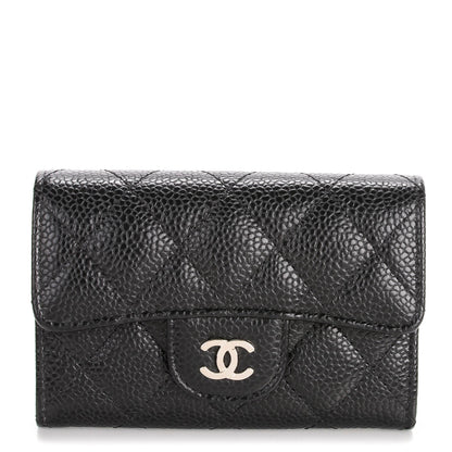 Chanel Caviar Quilted Flap Card Holder Black 1 of 8