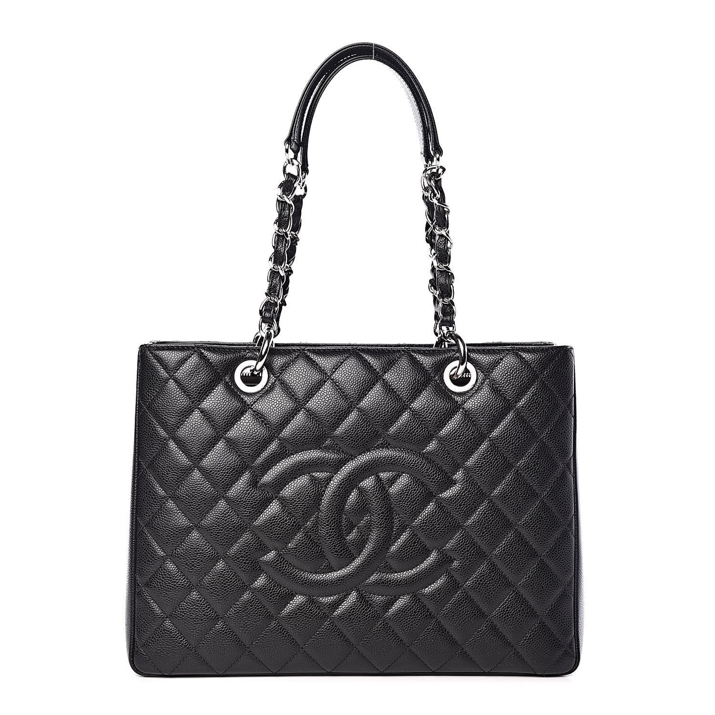 Caviar Quilted Grand Shopping Tote GST Black