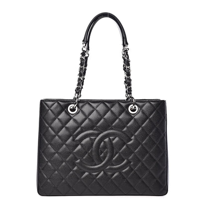 Chanel Caviar Quilted Grand Shopping Tote GST Black 1 of 9