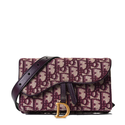 Christian Dior Oblique Saddle Belt Bag Bordeaux 1 of 7