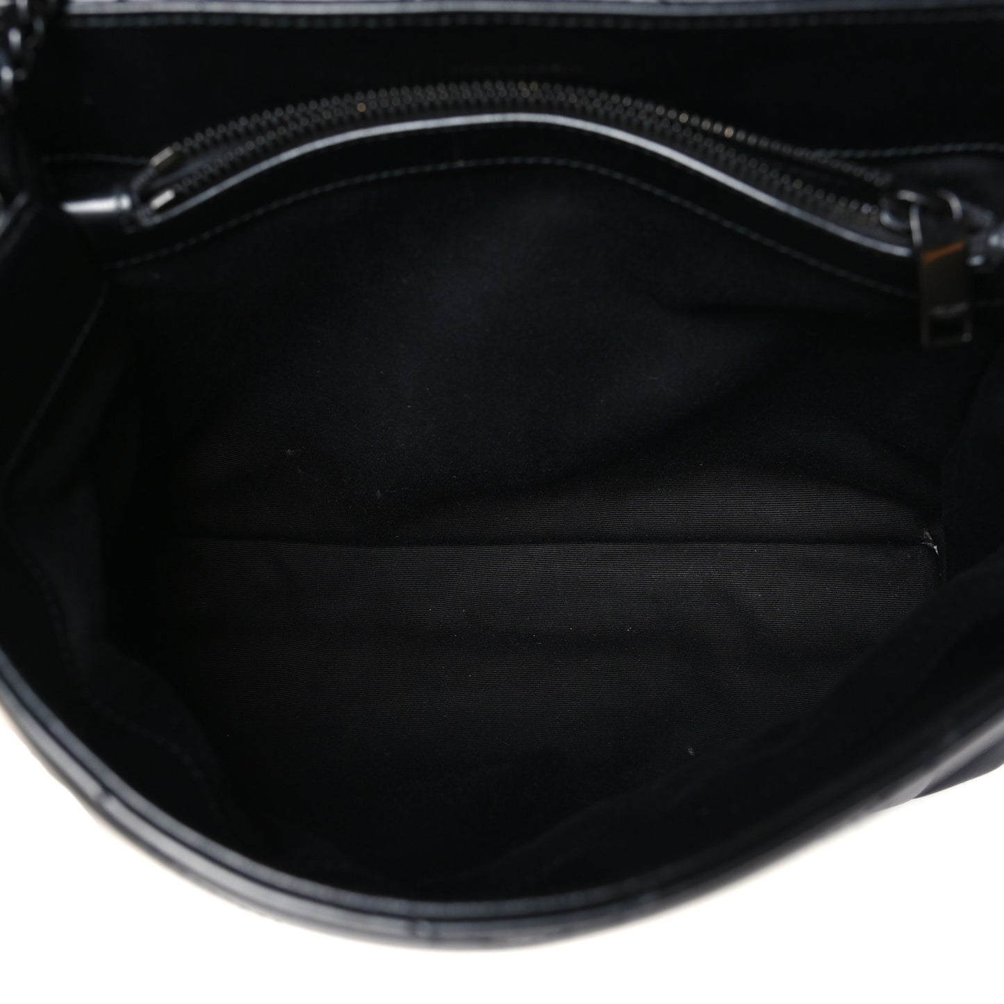Calfskin Y Quilted Monogram Monochrome Medium Loulou Chain Satchel Black