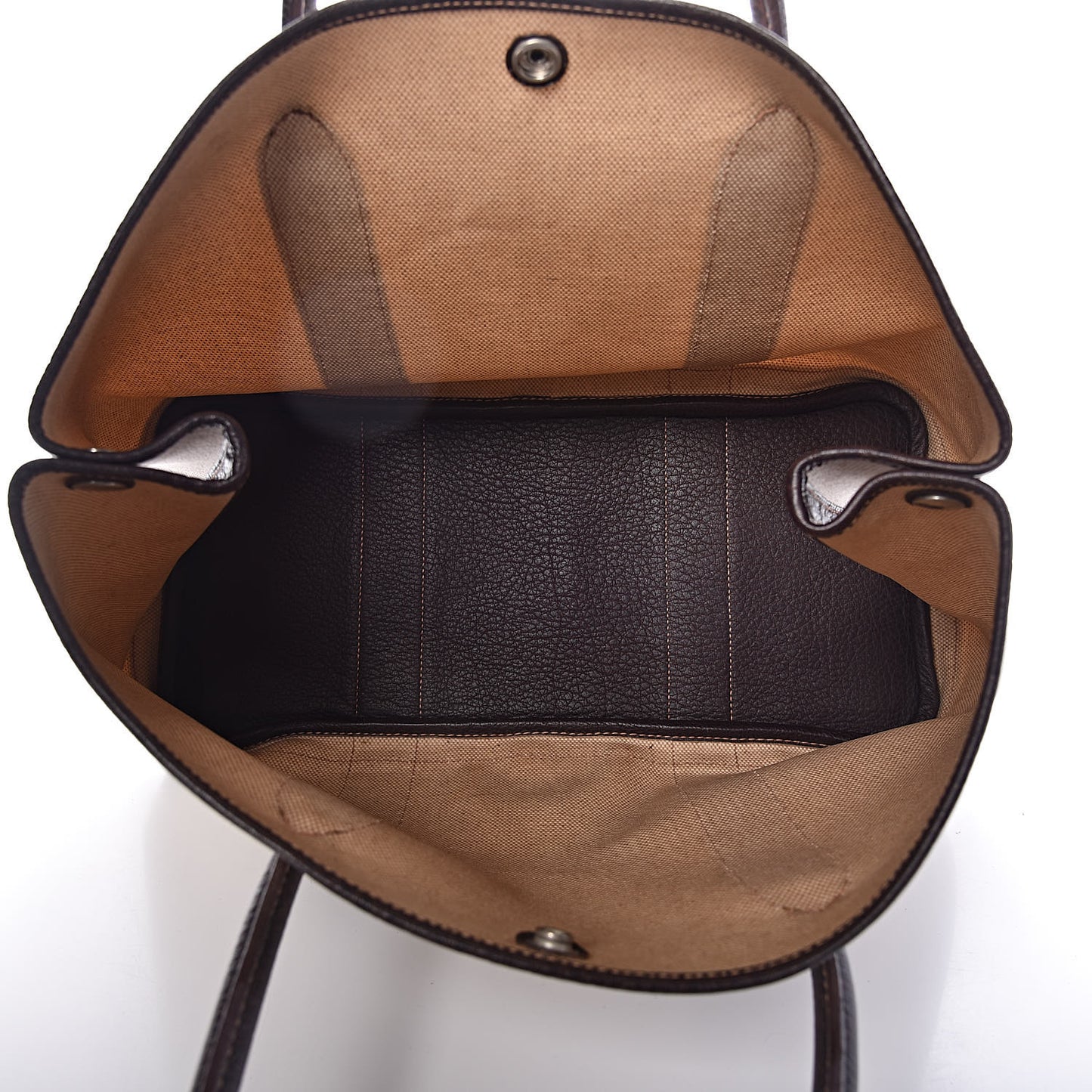 Toile Buffle Gala Garden Party Tote 36 MM Marron Fonce
