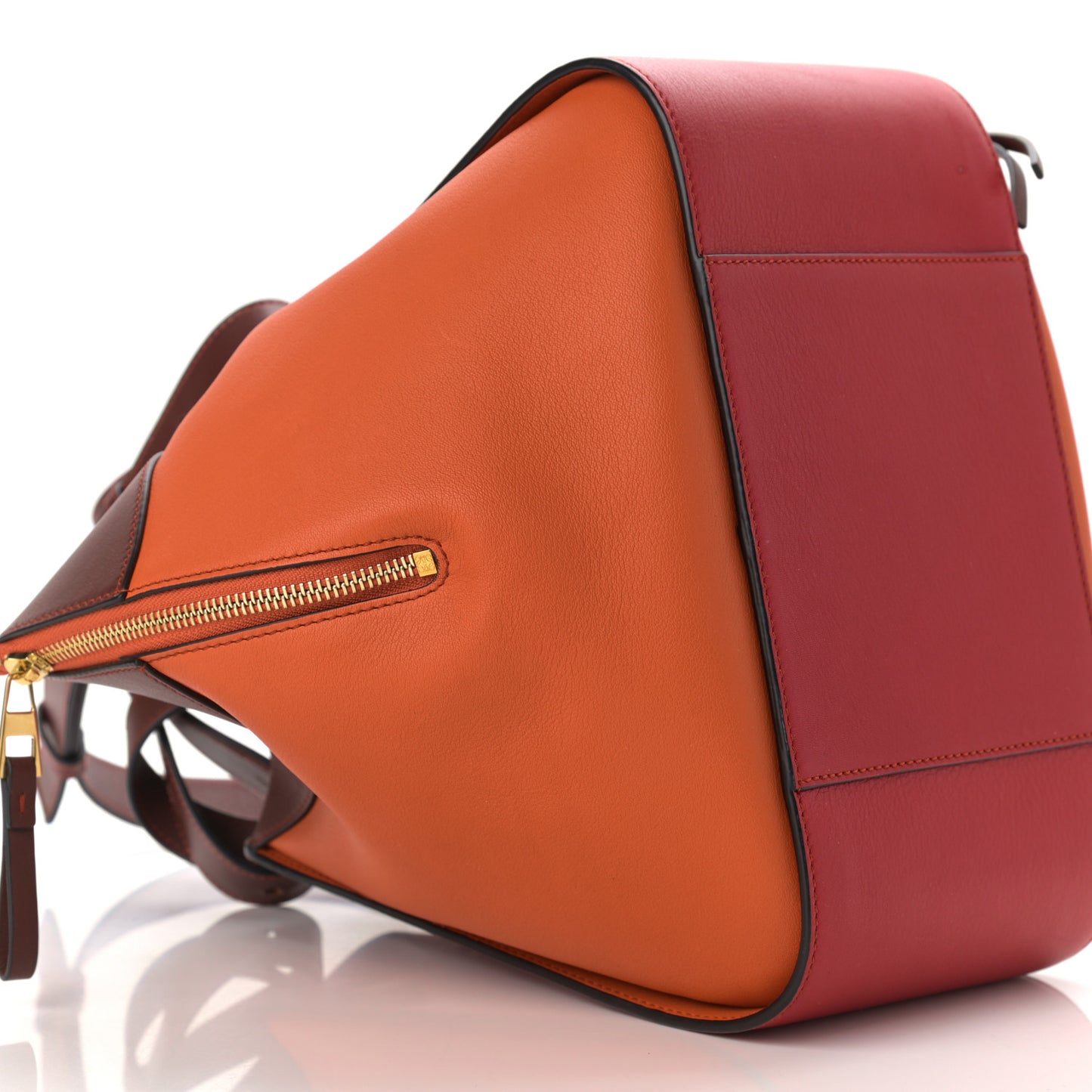 Calfskin Small Hammock Shoulder Bag Ginger Red